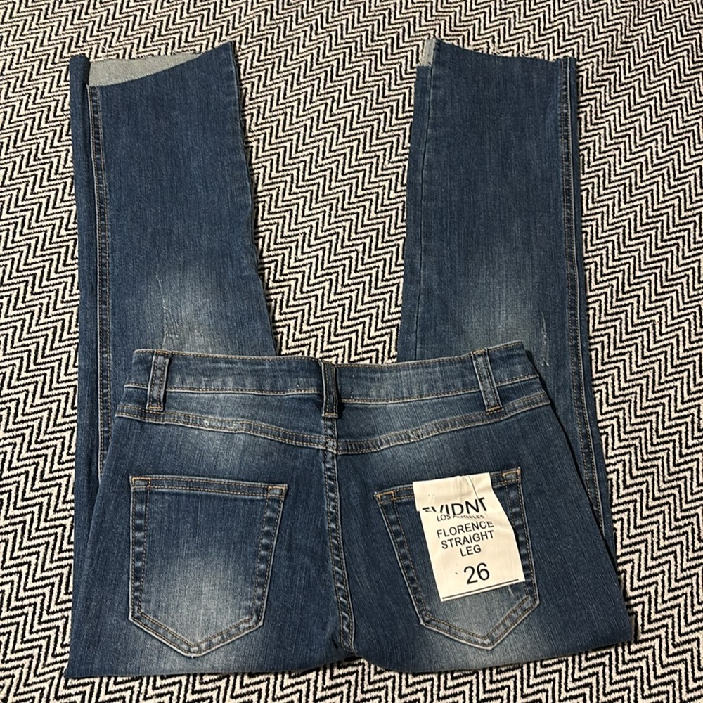 Anthropologie | EVIDNT Florence Straight Leg Jeans | Sz 26 - Picture 2 of 8